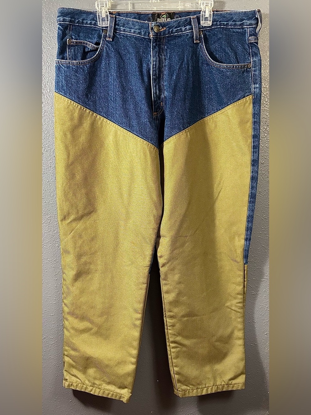 Redhead Two-Tone Denim & Olive Field Jeans